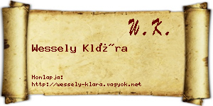 Wessely Klára névjegykártya