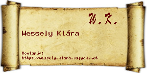Wessely Klára névjegykártya